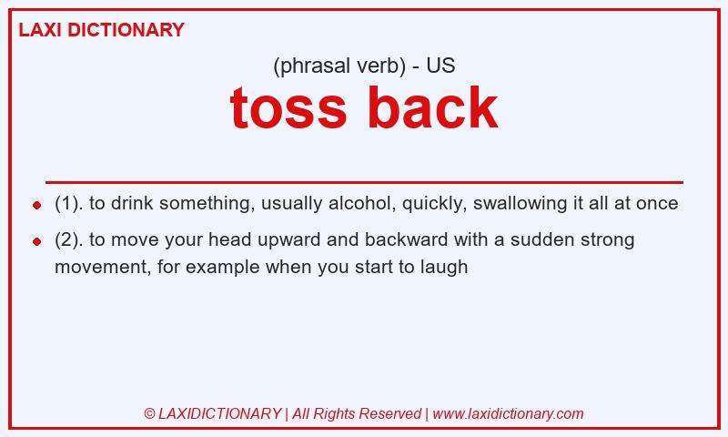 Definition toss back in American English