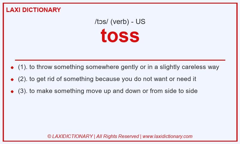 Definition toss in American English