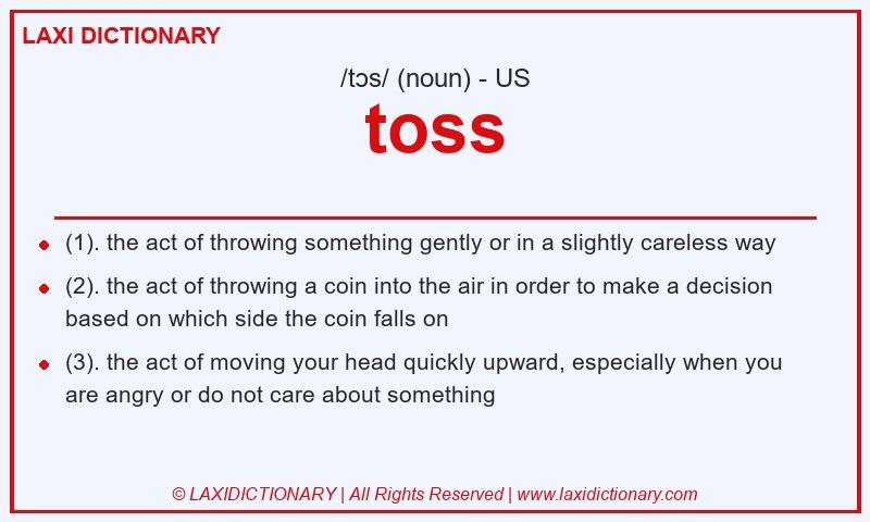 Definition toss in American English