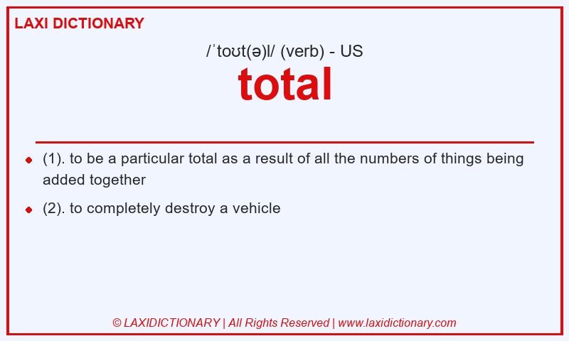 Definition total in American English