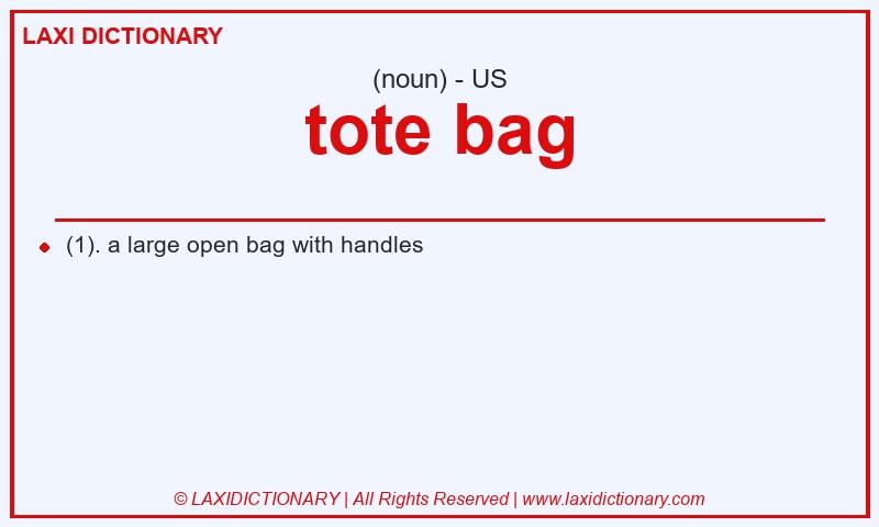 Definition tote bag in American English