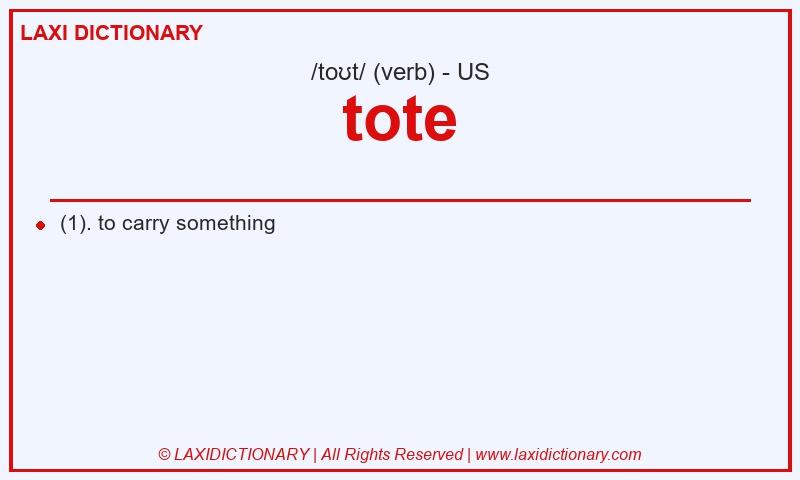 Definition tote in American English