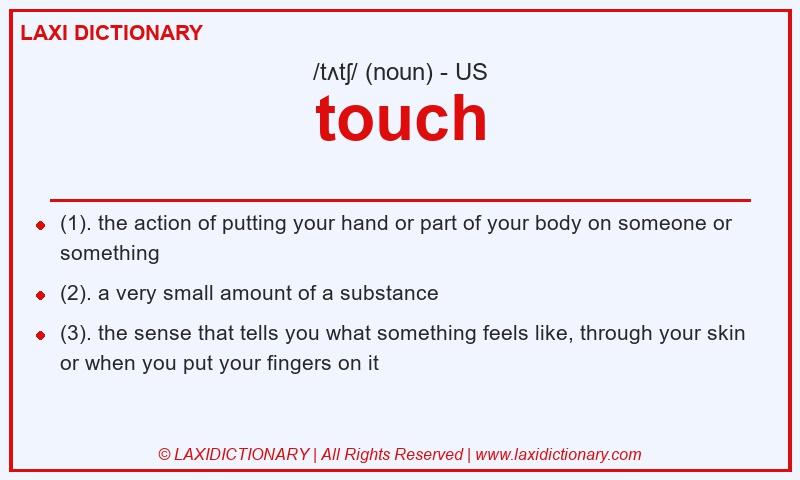 Definition touch in American English
