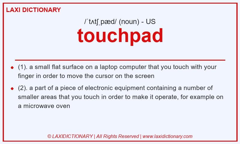 Definition touchpad in American English