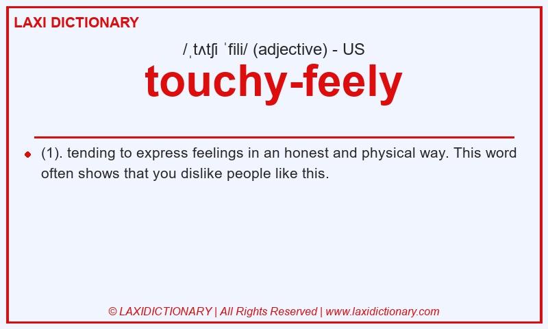 Definition touchy-feely in American English