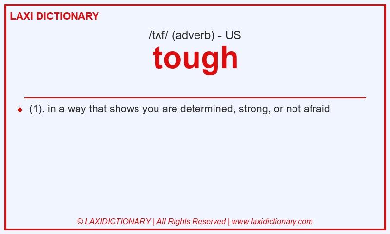 Definition tough in American English