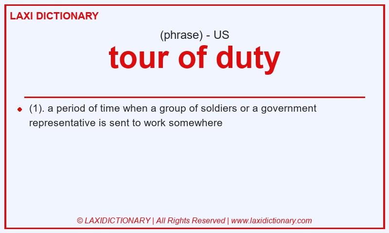 Definition tour of duty in American English
