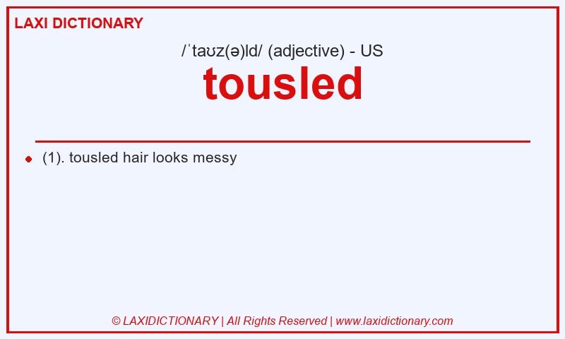 Definition tousled in American English