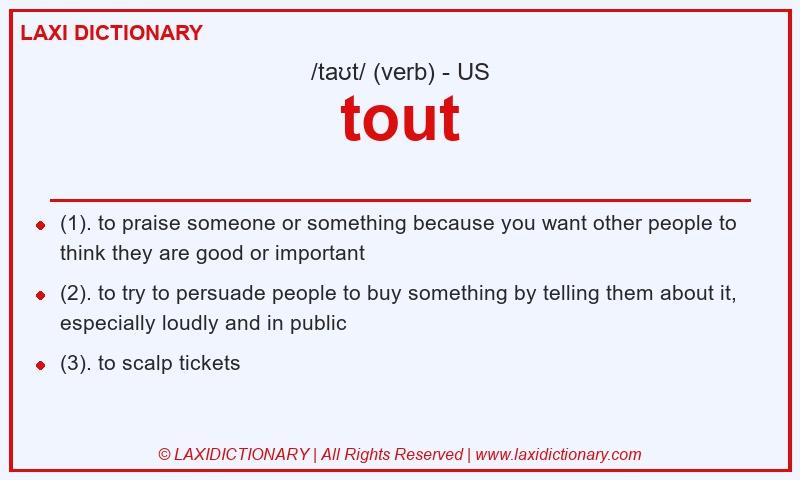 Definition tout in American English