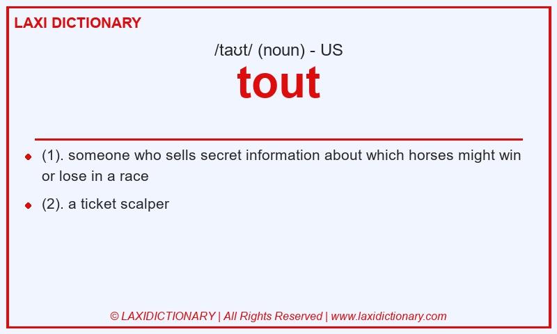 Definition tout in American English