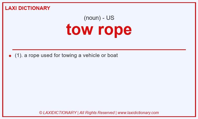 Definition tow rope in American English