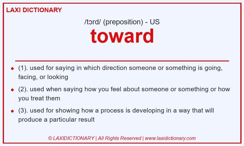 Definition toward in American English