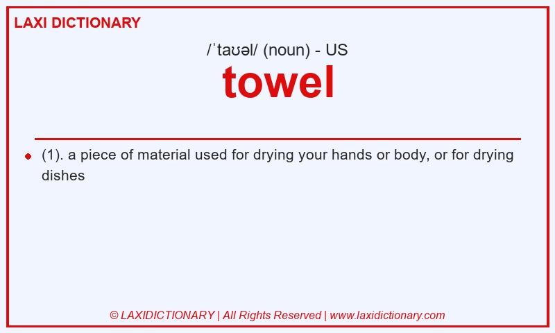 Definition towel in American English