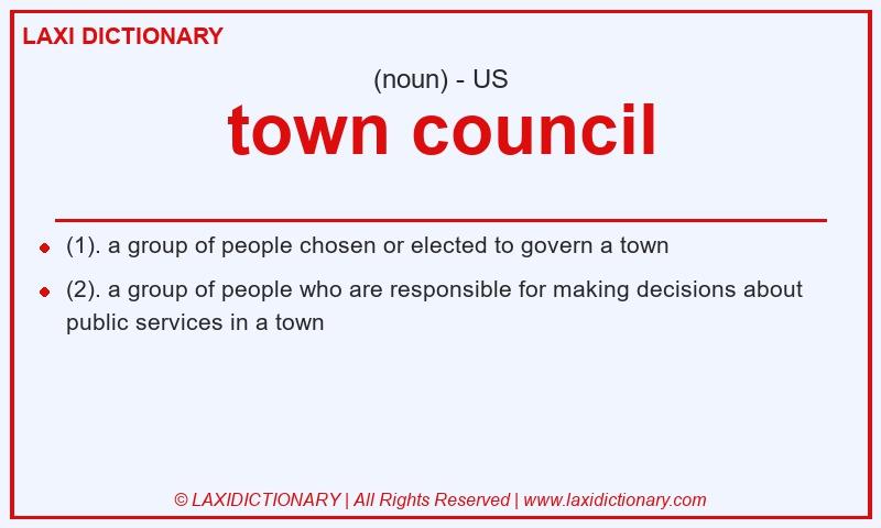 Definition town council in American English