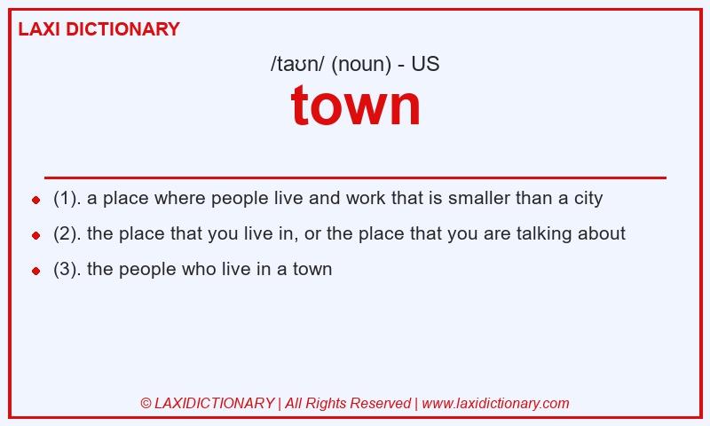 Definition town in American English