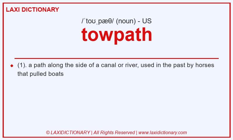 Definition towpath in American English