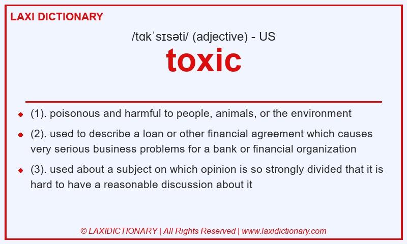 Definition toxic in American English