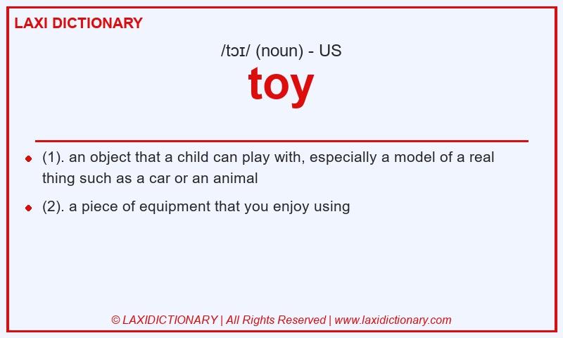 Definition toy in American English
