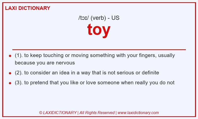Definition toy in American English