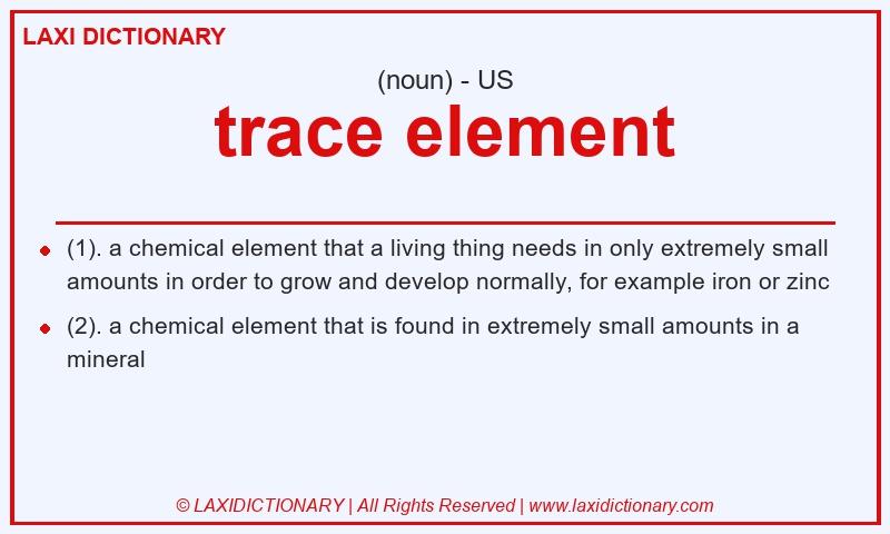 Definition trace element in American English