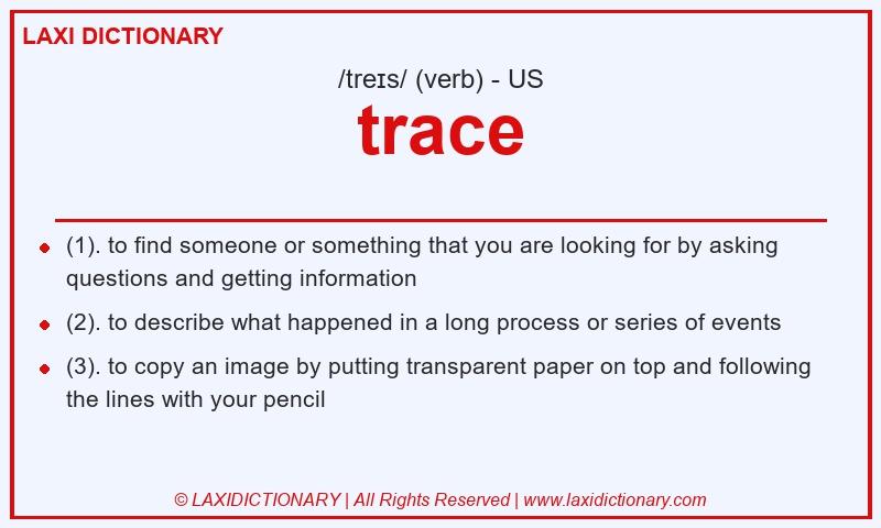 Definition trace in American English