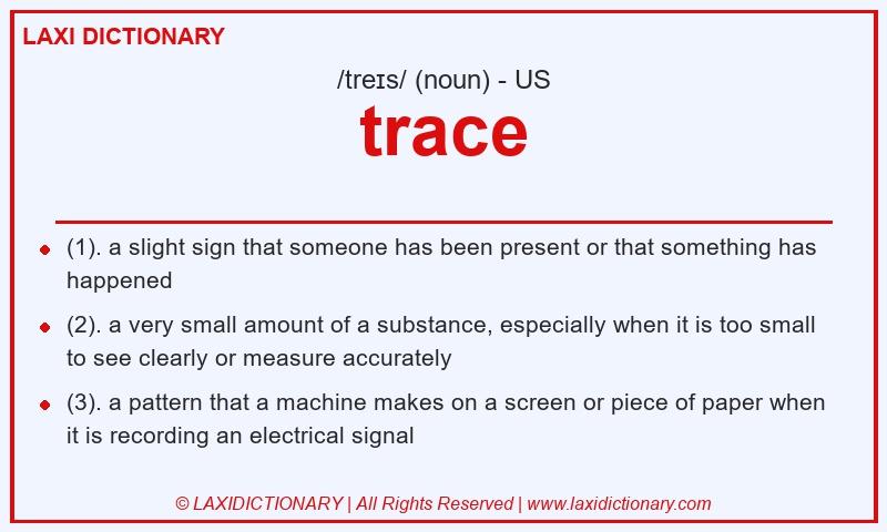 Definition trace in American English
