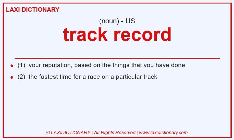 Definition track record in American English