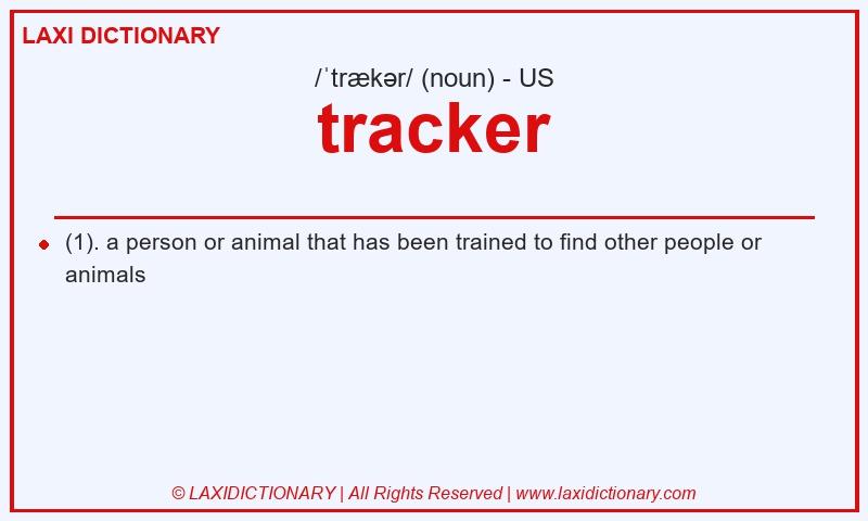Definition tracker in American English