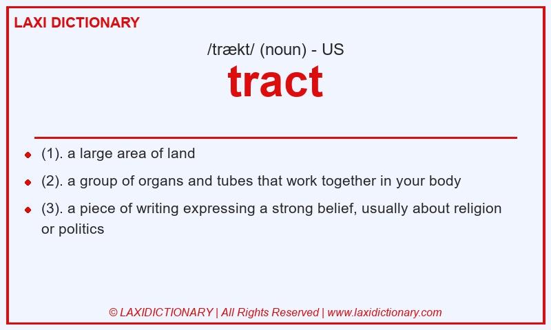 Definition tract in American English