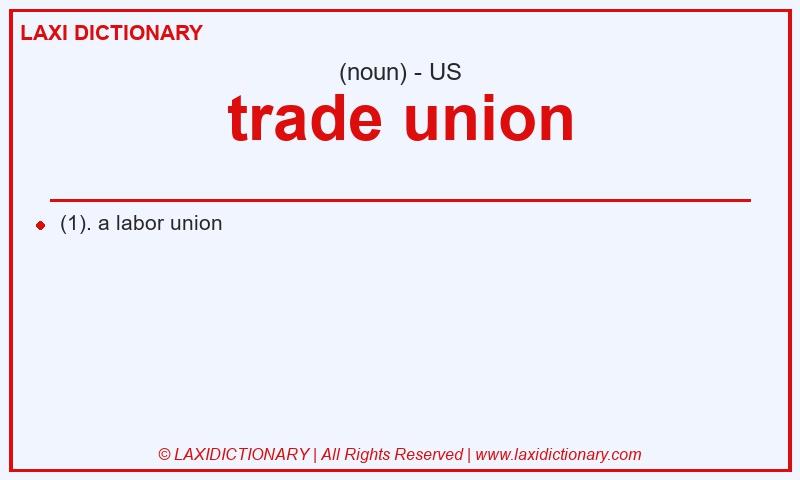 Definition trade union in American English