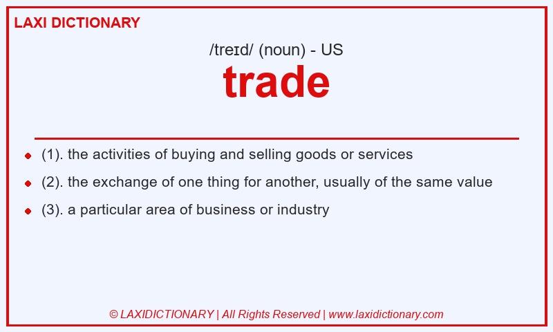 Definition trade in American English