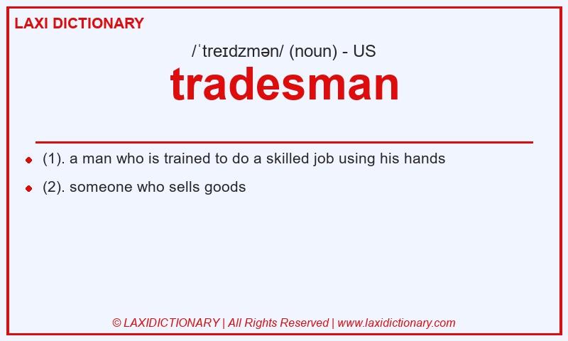 Definition tradesman in American English