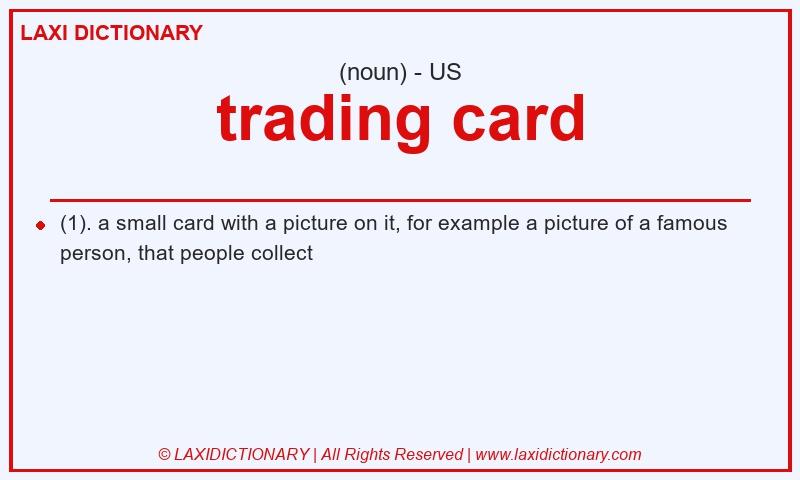 Definition trading card in American English