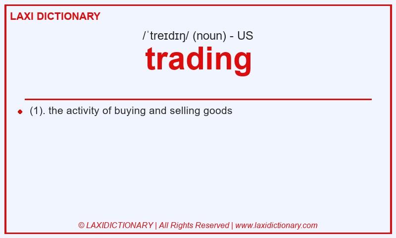 Definition trading in American English