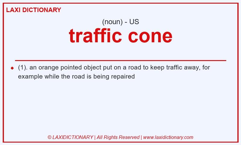 Definition traffic cone in American English