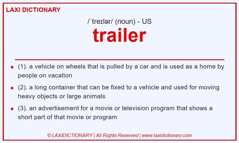 Definition trailer in American English
