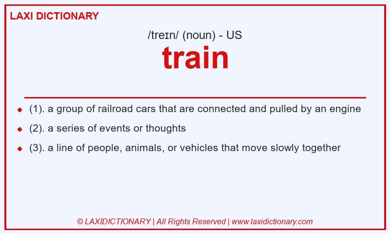 Definition train in American English