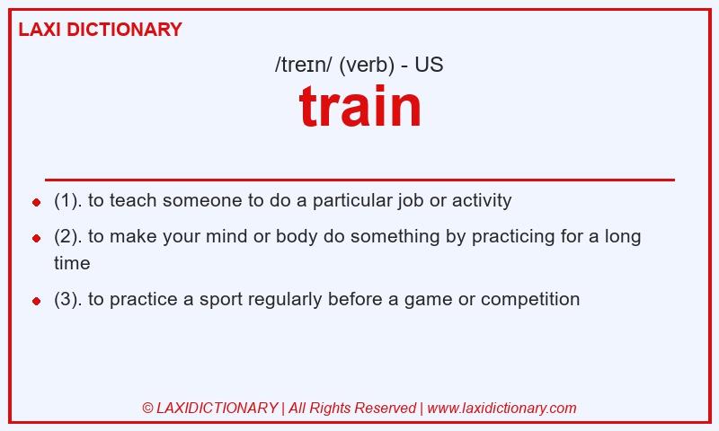Definition train in American English