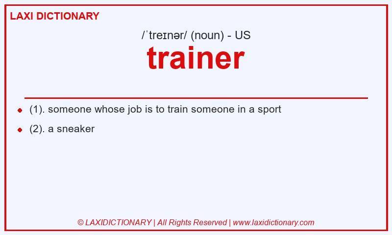 Definition trainer in American English