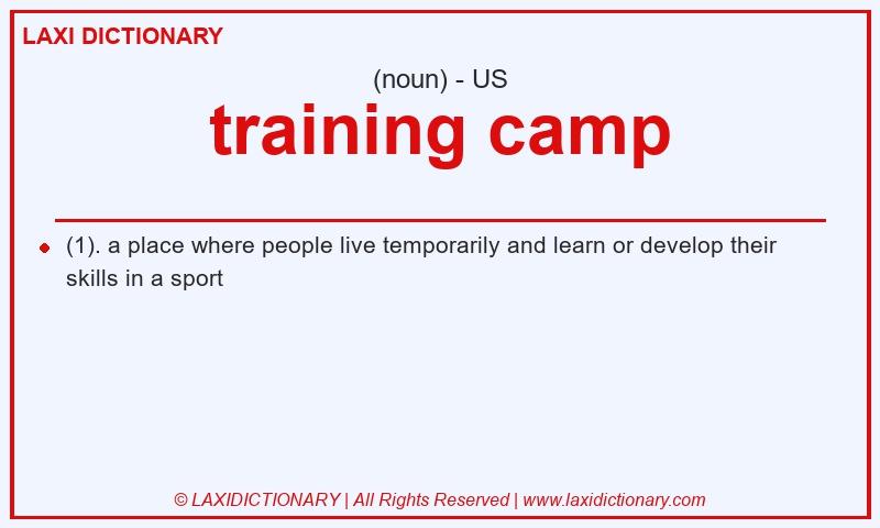 Definition training camp in American English