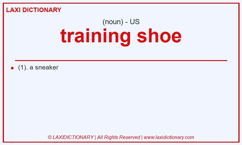 Definition training shoe in American English