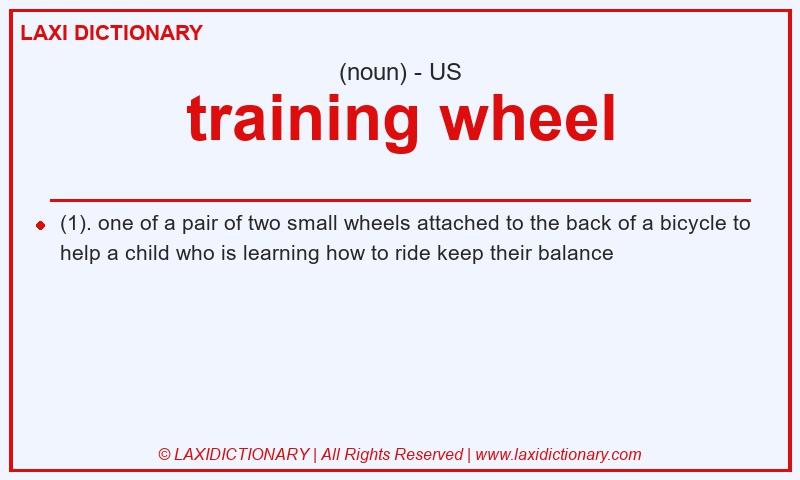 Definition training wheel in American English