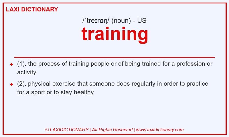Definition training in American English