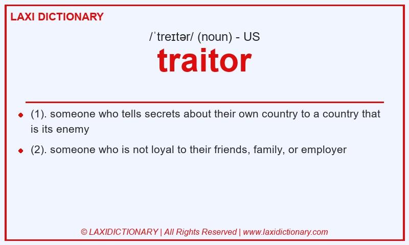 Definition traitor in American English