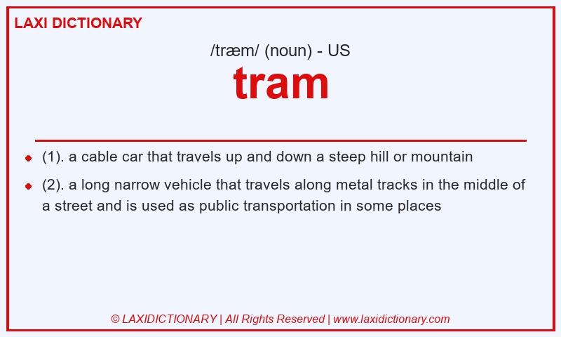Definition tram in American English
