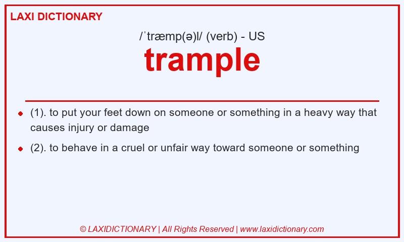 Definition trample in American English