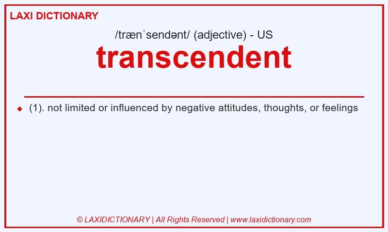 Definition transcendent in American English