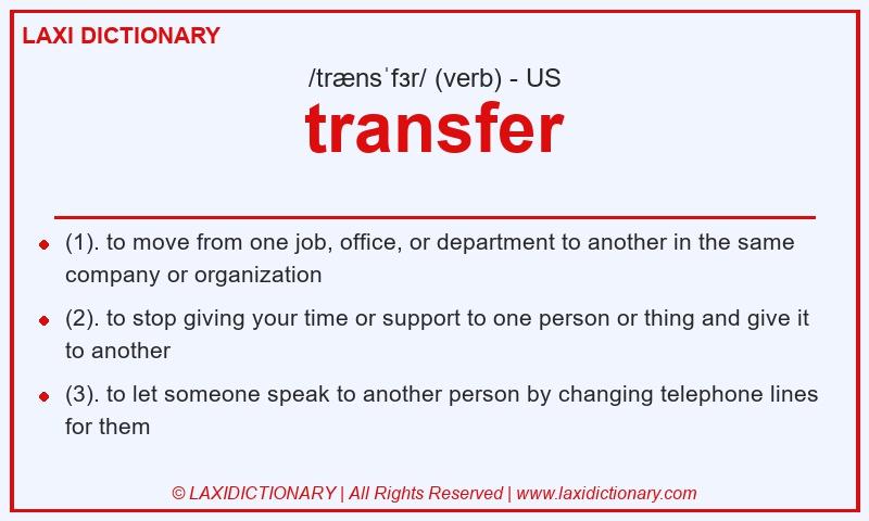 Definition transfer in American English