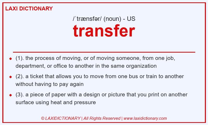 Definition transfer in American English
