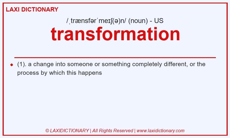 Definition transformation in American English